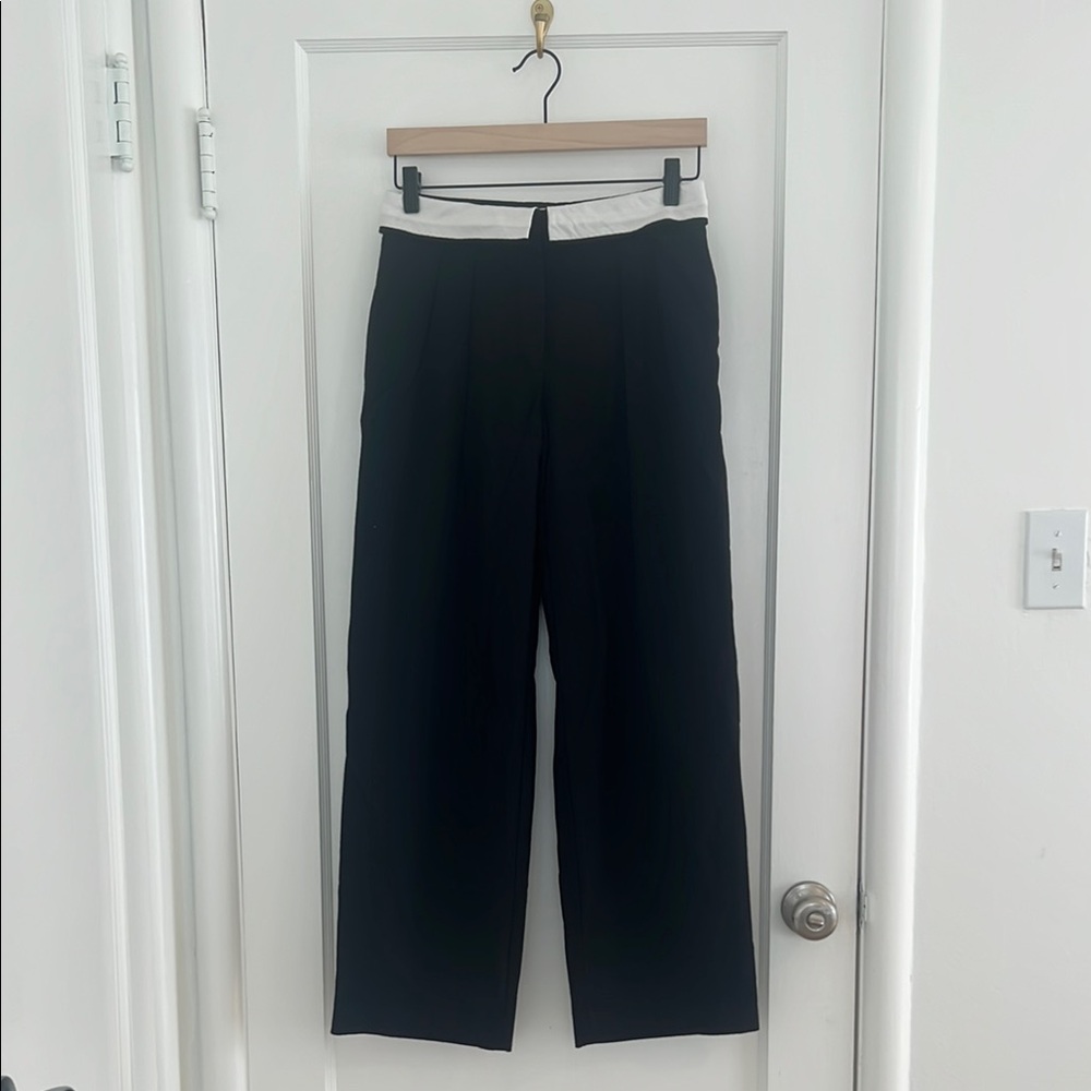 Aritzia Black and White Trousers